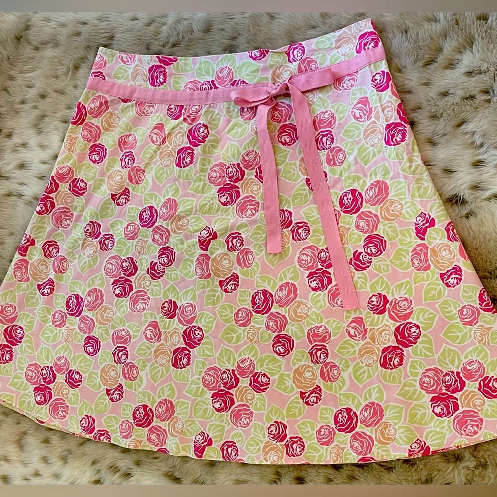 Pink roses on a Pastel Palette - Size 14 Cotton A-line by Lemon Grass Studio.